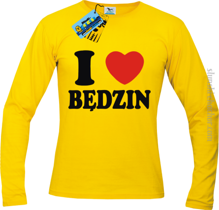 I love Będzin longsleeve z nadrukiem - yellow