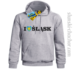 I love śląsk bluza męska z nadrukiem - ash