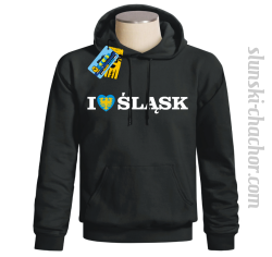 I love śląsk bluza męska z nadrukiem - black