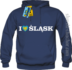 I love śląsk bluza męska z nadrukiem - navy blue