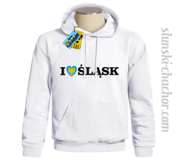 I love śląsk bluza męska z nadrukiem - white