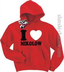 I love Mikołów bluza dziecięca z nadrukiem - red