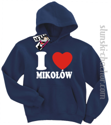 I love Mikołów bluza dziecięca z nadrukiem - navy blue
