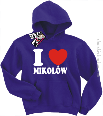 I love Mikołów bluza dziecięca z nadrukiem - purple