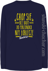Chop się bez baby do porzondku niy łoblecze - Longsleeve dziecięcy granat