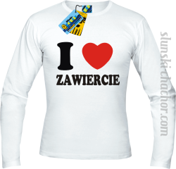 I love Zawiercie longsleeve z nadrukiem - white