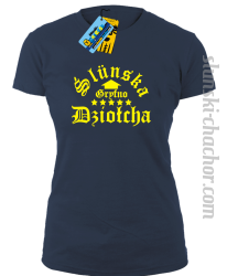 Slunska gryfno dziołcha koszulka damska z nadrukiem-navy blue
