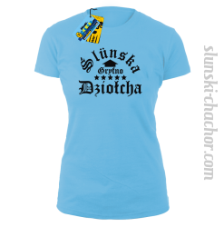 Slunska gryfno dziołcha koszulka damska z nadrukiem-sky blue