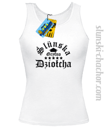 Slunska gryfno dziołch top damski z nadrukiem-white