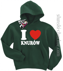 I love Knurów bluza dziecięca z nadrukiem - green