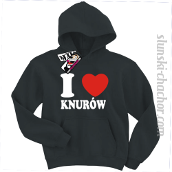 I love Knurów bluza dziecięca z nadrukiem - black