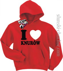 I love Knurów bluza dziecięca z nadrukiem - red