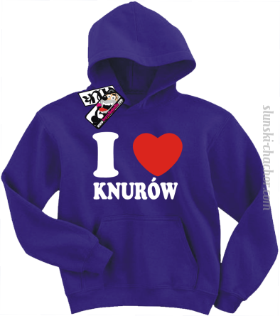 I love Knurów bluza dziecięca z nadrukiem - purple
