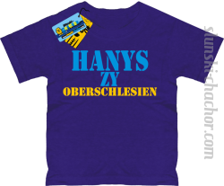 Hanys zy Oberschlesien dziecięca koszulka z nadrukiem - fioletowy