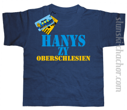 Hanys zy Oberschlesien dziecięca koszulka z nadrukiem - granatowy