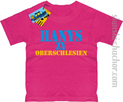 Hanys zy Oberschlesien dziecięca koszulka z nadrukiem - różowy