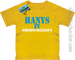 Hanys zy Oberschlesien dziecięca koszulka z nadrukiem - żółty
