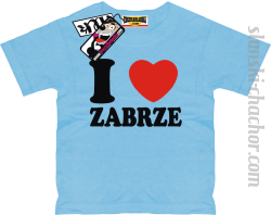 I love Zabrze koszulka dziecięca z nadrukiem - sky blue