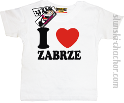 I love Zabrze koszulka dziecięca z nadrukiem - white