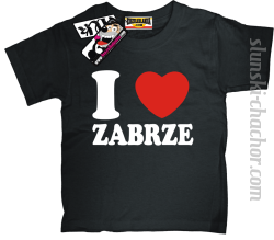 I love Zabrze koszulka dziecięca z nadrukiem - black