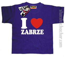 I love Zabrze koszulka dziecięca z nadrukiem - purple