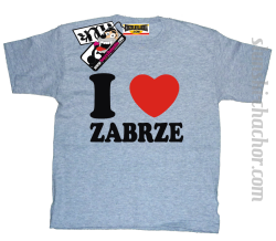 I love Zabrze koszulka dziecięca z nadrukiem - ash