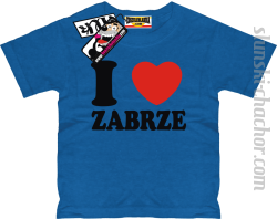 I love Zabrze koszulka dziecięca z nadrukiem - blue