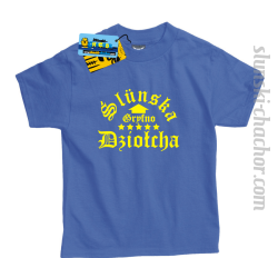 Slunska gryfno dziołcha- koszulka dziewczęca z nadrukiem-blue