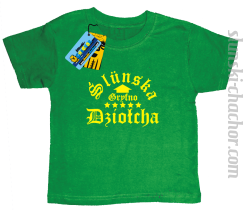 Slunska gryfno dziołcha- koszulka dziewczęca z nadrukiem-green