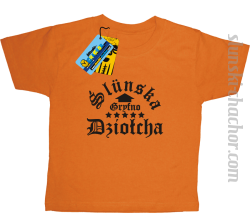 Slunska gryfno dziołcha- koszulka dziewczęca z nadrukiem-orange