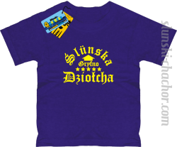 Slunska gryfno dziołcha- koszulka dziewczęca z nadrukiem-purple