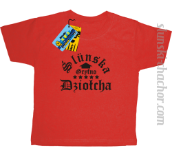 Slunska gryfno dziołcha- koszulka dziewczęca z nadrukiem-red