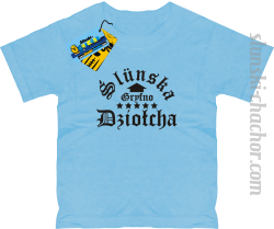 Slunska gryfno dziołcha- koszulka dziewczęca z nadrukiem-sky blue