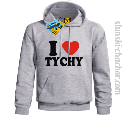I love Tychy bluza z nadrukiem - ash