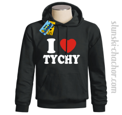 I love Tychy bluza z nadrukiem - black