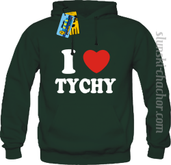 I love Tychy bluza z nadrukiem - green