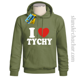 I love Tychy bluza z nadrukiem - khaki