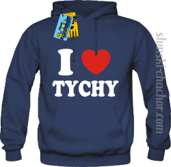 I love Tychy bluza z nadrukiem - navy blue