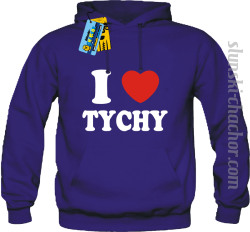 I love Tychy bluza z nadrukiem - purple