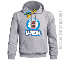 Gryfny ujek bluza męska z nadrukiem - ash