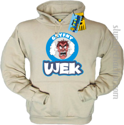 Gryfny ujek bluza męska z nadrukiem - beige