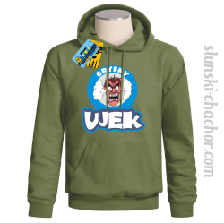 Gryfny ujek bluza męska z nadrukiem - khaki