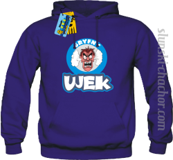 Gryfny ujek bluza męska z nadrukiem - purple