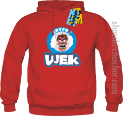 Gryfny ujek bluza męska z nadrukiem - red