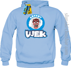 Gryfny ujek bluza męska z nadrukiem - sky blue