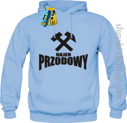 Hajer Przodowy - bluza męska z nadrukiem - błękitny