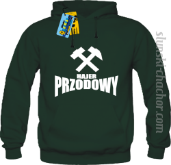 Hajer Przodowy - bluza męska z nadrukiem - butelkowy