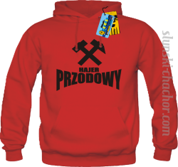 Hajer Przodowy - bluza męska z nadrukiem - czerwony