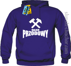 Hajer Przodowy - bluza męska z nadrukiem - fioletowy
