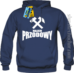 Hajer Przodowy - bluza męska z nadrukiem - granatowy